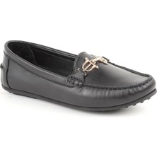 Libero L081.25700 Taba Hakiki Deri Metal Aksesuarlı Esnek Taban Kadın Loafer Makosen