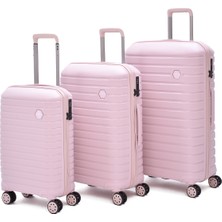 Elatae Ground 3’lü Valiz Seti Kabin Orta Büyük Kırılmaz Pp Hafif 360° Sessiz Teker 010663