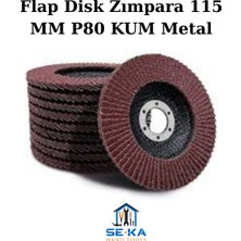Seka Hand Tools Flap Disk Zımpara 115 mm P80 Kum Metal - Ahşap Taşlama Diski 1 Adet