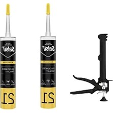 Calperia Boyanabilir Silikon Seti, 500GR x 2 Adet Silikon ve Tabanca