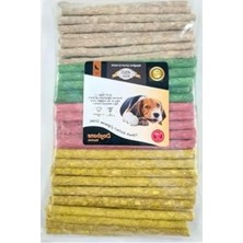 Calperia Renkli Köpek Ödül Çubuğu, 14 cm 100'LÜ Paket