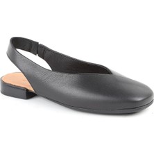 Libero L081.25506 Beyaz Hakiki Deri V Kesim Arkası Açık Kadın Babet Sandalet