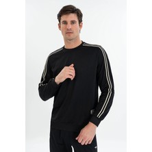 Maraton Comfort Erkek Bisiklet Yaka  Siyah- Sweatshirt