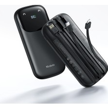 Mcdodo MC-8520 10000MAH 22.5W Pd & Qc Hızlı Şarj Dahili Kablolu Powerbank Siyah (Type-C/lightning/usb-A)