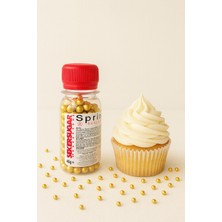 Melt Pastry Kitchen Şeker&sugar Pasta Süsleme Şekeri Arjantin 2mm Gold Altın Rengi 45 Gr. Sprinkles