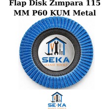 Seka Hand Tools Flap Disk Zımpara 115 mm P60 Kum Metal - Ahşap Taşlama Diski 1 Adet