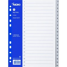 Noki A4 Seperatör 1-20 Rakamlı Plastik A4 59220