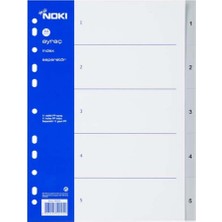 noki a4 seperatör 1-5 rakamlı plastik (10 paket) 59205