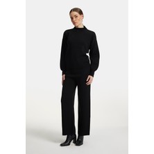 Shemall Luxury Kadın Triko Dik Yaka Kazak - Pantalon Ikili Takım