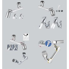 Marsilyan Esnek 1080° Musluk Başlığı 3 Eklemli Hareketli Su Modlu Lavabo Aparatı