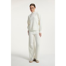 Shemall Luxury Kadın Triko Dik Yaka Kazak - Pantalon Ikili Takım