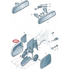 TŞT Volkswagen Polo Dış Ayna Kapağı Sıyah Sol 2005 2008- (Oem No:  1Z08575379B9)