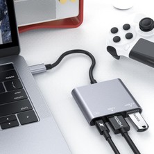 Coverzone 3 In 1 Usb-C Hub-4k Hd Çözünürlük, USB 3.0, Hdtv Bağlantısı,kamera ve Cihazlar Için UYUMLU,TD-HB6101