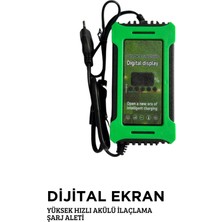 Akmar Dijital Göstergeli Akülü Ilaçlama Makinası Pompası Şarj Aleti Adaptörü 12V 1.7A Yüksek Hızlı