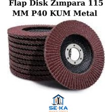 Seka Hand Tools Flap Disk Zımpara 115 mm P40 Kum Metal - Ahşap Taşlama Diski 10 Adet