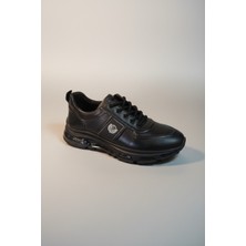 Modayak Ata Siyah M3001 Bağcıklı Balon Siyah Taban Erkek Günlük Ayakkabı