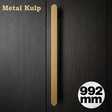 Badem10 Anzer Altın Çizgili Uzun Çekmece Kulpu 992 mm Dolap Kulp Modern Dayanıklı Metal Şık Tasarım
