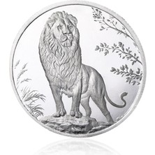 Gekas Kuyumculuk Aslan Figürlü Koleksiyonluk ve Yatırımlık Gümüş Sikke Coin