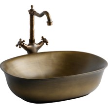 Eva Banyo Tezgah Üstü Lavabo Bronz