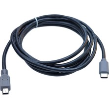 Keepro 2 Metre Type-C Den 5 Pin Mini USB Ye Şarj ve Data Kablosu