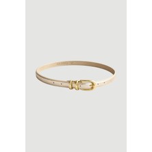 Gusto Dore Suni Deri Kemer - Gold