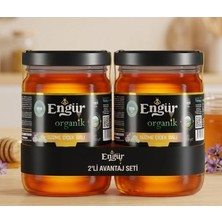 2li Set Engür Organik Süzme Çiçek Ham Bal 250 gr