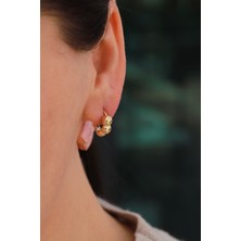 Aydın Kuyumculuk 14 Ayar Altın,bombeli Halka Küpe AGKP643