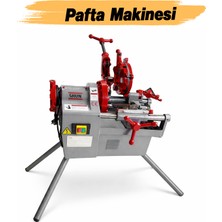 Shun Elektrikli 220 Volt Diş Açma Pafta Makinesi 1000 W Tezgah Tipli 2" Taraklı Bıçaklı Boru Paftası