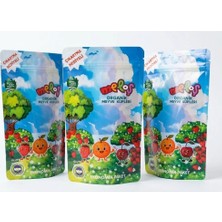 3lü Set Meloş Organik Mini Karışık Meyveli  Lokum Küpleri 100 gr