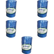 Favori Ip 5000 Denye -0.8 Mm- Ambalaj ve Paket Ipi Naylon Burgulu Örgü Çamaşır Ipi - Mavi - 5 Adet