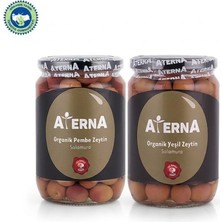2li Set Aterna Organik Pembe Zeytin 440 gr + Aterna Organik Yeşil Zeytin 440 gr