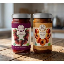 2li Set Eya Organik Kayısı Reçeli 280 gr + Eya Organik Çilek Reçeli 280 gr