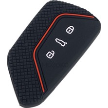 MOZOKO Volkswagen Golf 8 Uyumlu Silikon Anahtar Koruma Kılıfı Siyah