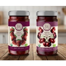 2li Set Eya Organik Vişne Reçeli 280 gr + Eya Organik Çilek Reçeli 280 gr