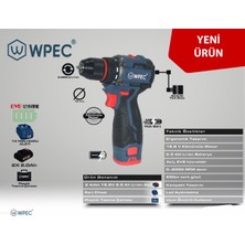 Wpec 16.8V 2.0 Ah Li-Ion Akü Kömürsüz Sarjlı Matkap