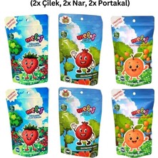6lı Set Meloş Organik Mini Çilekli Lokum Küpleri 100 Grx2 + Meloş Organik Mini Narlı Lokum Küpleri 100 gr X2+  Meloş Organik Mini Portakallı Lokum Küpleri 100 Grx2