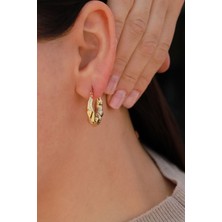 Aydın Kuyumculuk 14 Ayar Altın,burgu Halka Küpe AGKP637