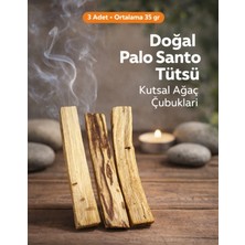 WoodBay Tütsü Doğal Kutsal Ağaç Çubuk 3 Adet Ortalama 35 gr | Doğal Ortam Temizleyici | Palo Santo