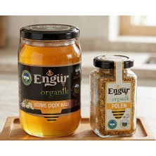 2li Set Engür Organik Süzme Çiçek Ham Bal 470 gr +Engür Organik Polen 100 gr