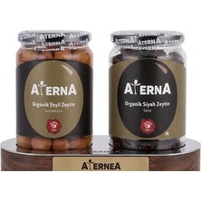 2li Set Aterna Organik Siyah Zeytin (M) 450 gr + Aterna Organik Yeşil Zeytin  440 gr
