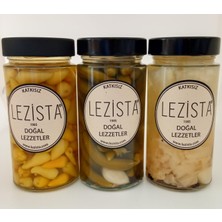 3lü Set Lezista Çubuk Salatalık Turşusu  545 gr + Lezista Lahana Turşusu 545 gr + Lezista Biberiye Biber Turşusu 545 gr