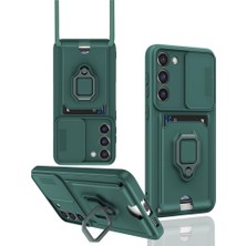 Decostyle Galaxy S24 Plus Kılıf Zuma Kartvizitli Yüzüklü - Yeşil