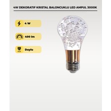 AC Aydınlatma 4W Dekoratif Kristal Baloncuklu LED Ampul 3000K Gün Işığı