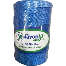 Favori Ip 5000 Denye -0.8 Mm- Ambalaj ve Paket Ipi Naylon Burgulu Örgü Çamaşır Ipi - Mavi - 1 Adet
