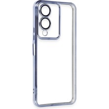 DS LLC Ieg™  Vivo Y17S Kılıf Razer Lensli Silikon - Açık Mavi