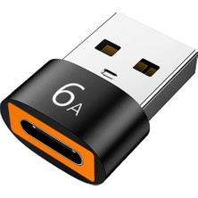 EBG Elektronik 6A Tip C - USB 3.0 Otg Adaptör USB C Dişi - USB Erkek Dönüştürücü, Siyah