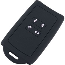 MOZOKO Dacia Duster Sandero Stepway Uyumlu Silikon Anahtar Kumanda Koruma Kılıfı Siyah