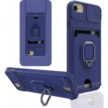 DS LLC Ieg™  Iphone 7 Kılıf Zuma Kartvizitli Yüzüklü Silikon - Lacivert