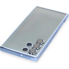DS LLC Ieg™  Samsung Galaxy S22 Ultra Kılıf Razer Lensli Silikon - Açık Mavi