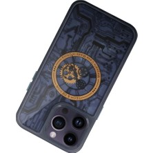 DS LLC Ieg™  Iphone 14 Pro Kılıf Magic Magneticsafe Silikon - Siyah